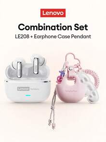 Lenovo LE208 Bluetooth Earphones With Protective Case, Bluetooth 6.0 Instant Pairing, Low Latency, Hi-Fi Sound Quality, ENC Smart Noise Cancellation, Long Battery Life, Wireless Earbuds For Smartphones, Computers, Christmas, Camping, Vacation - View 14