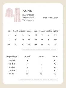 Gongdie 2 Pieces Women Pajama Set,Fall Pink Striped Soft Cotton Loungewear With Contrast Piping And Pocket - Pink - View 7