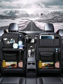 Organizer Penyimpanan Mobil dengan Meja Lipat, Tas Penyimpanan Multi-Saku Jala Dua Lapis, Tali yang Dapat Diatur dan Tempat Gelas, Menghemat Ruang dan Ideal untuk Bepergian Bersama Keluarga, Dudukan Tablet dan Buku Portabel, Aksesori Penyimpanan Mobil - MultiWarna - View 11