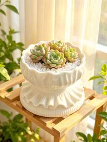 3D Printed Princess Dress Cute Cartoon Flower Pot, Succulent And Pothos Planter, Suitable For Home, Office, Cafe, Bar Desktop Art Decoration, Beautiful Room Decor - Multicolor - View 4