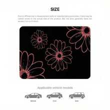 1pc Car Trunk Mat - Fashionable Crystal Velvet Design, Pink Sunflower Pattern, Suitable For SUV And Sedan, Keep Your Vehicle Clean And Tidy, Car Interior Accessories |Minimalist Design|Exquisite Appearance - Sunflower - View 13