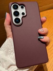 CteGlodrix Soft Matte Tech-Inspired Woven Texture Phone Case, Compatible With Galaxy S26 Ultra S25 S24 S23 Ultra, Shock-Absorbing Protective Back Cover, Lightweight Anti-Slip Phone Case - Burgundy - View 6