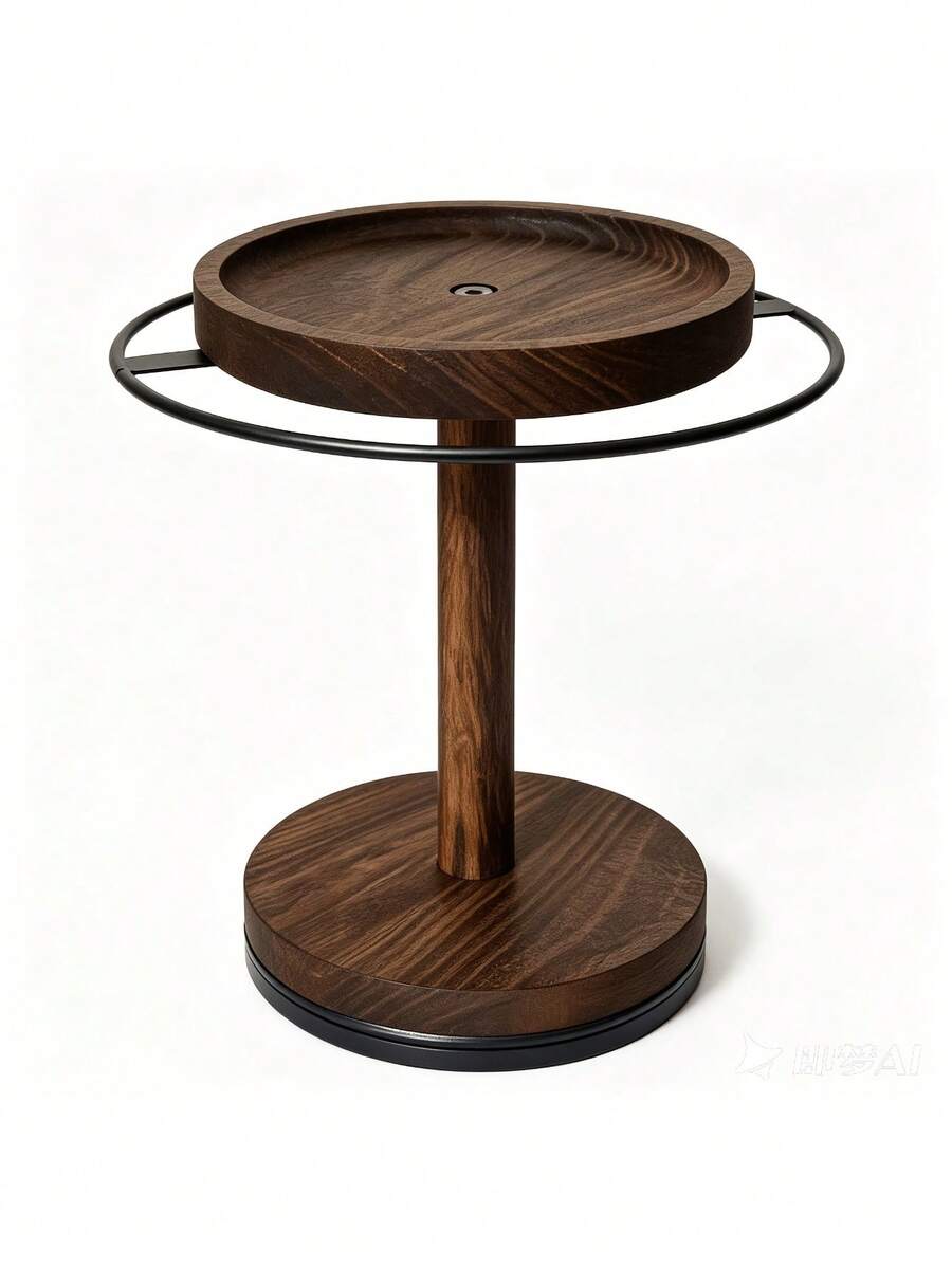 1pc 360° Rotating Fashion Glasses Storage Box, With Wooden Tray And Base, Glasses Display Stand, For Multiple Fashion Glasses Storage, For Dining Table, Vanity, Bedside Table, Office Desk - Multicolor - View 1