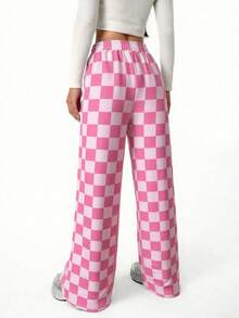2pcs Young Girls Casual Random Plaid, Loose Wide Leg, Soft, Suitable For Daily Wear, Back To School, Autumn/Winter Fall - Multicolor - View 7