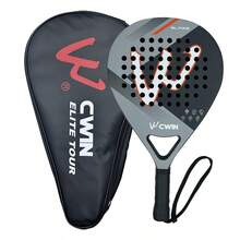 CWIN BLAZE Pro Padel 球拍,3K 編織碳纖維表面,柔軟高密度 EVA 核心,寬淚滴形框架,超大甜區,360g 平衡輕量化 - 彩色 - 查看 2