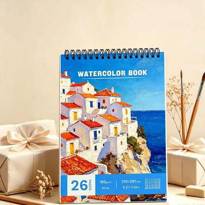 A4 Spiral Bound Sketch Book, Large Capacity Drawing Painting Notebook, Back‑To‑School Art Stationery, Premium Gift For Students & Art Enthusiasts,1PC