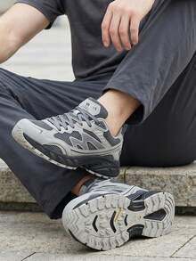 CAMEL CROWN Men's Casual Hiking Shoes, Anti-Slip, Shock-Absorbing, Breathable, New Design, Professional Outdoor Trekking And Daily Sports Shoes - Gray/Black - View 3