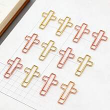 10/20/40pcs Creative Airplane Shaped Gold Rose Color Metal Paper Clips, Office Supplies, Suitable For Planner, Notebook, Card Packaging, Office School Stationery Gift - Airplane - View 13