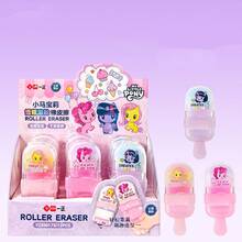 1 pièce Gomme à rouler en forme de sucette mignonne avec un motif de poney de dessin animé imprimé dessus. Le design à rouler collecte proprement les copeaux de gomme pour garder le bureau propre. Cadeau de papeterie mignon pour les élèves de l'école primaire. - Multicolore - Voir 5