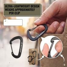 2/3pcs Outdoor D-Ring Clips, Lightweight Aluminum Alloy Keychains, Home Key Storage Clips, Suitable For Key Organization And Outdoor Accessory Management - Multicolor - View 5