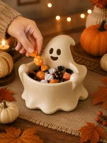 Mangkuk Permen Hantu Halloween, Piring Permen Hantu Lucu dan Kotak Penyimpanan Camilan, Mangkuk Sajian Camilan Menyeramkan untuk Pesta Halloween, Dekorasi Meja, Dekorasi Musim Gugur untuk Rumah dan Dapur, Penyimpanan Permen dan Kue - Kotak penyimpanan permen - View 7