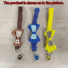 DIY Personalized Soft Cat Adjustable Collar With Bell, Bowknot Cat Collar, Cat Bell Collar, Cat Collar, Customized Pet Name Tag, Adjustable Basic Collar, Suitable For Medium And Small Dogs, Cats, Kittens And Puppies, With Buckle - Multicolor - View 12