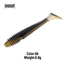 KINGDOM 20pcs T-Tail Soft Fishing Lure, 35mm/45mm/55mm/65mm PVC Soft Bait Sinking Swimbait, Flexible Tail Artificial Bait For Bass Trout Pike Perch Fishing Tackle Freshwater & Saltwater - Multicolor - View 13