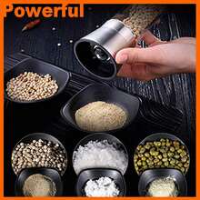 Salt And Pepper Grinder Tall Size - Black Pepper,Herb Shakers Mill Refillable Manual - Stainless Steel Lid - Adjustable Coarseness - Glass Material- Fits In Home,Kitchen,Barbecue - Transparent - View 6