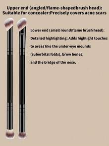 15pcs/12pcs/7pcs/5pcs Makeup Brush Set, 5pcs Makeup Brushes, Basic Flat And Round Head Makeup Brushes, Suitable For Liquid Foundation, Loose Powder, Blush, Eyeshadow, Including 3 Mini Sponges, 3 Triangle Velvet Powder Puffs, 4 Mini Finger Cushion Powder Puffs, Easily Create Flawless And Adherent Makeup Look, Suitable For Travel, Party, Touch-Up, Gift, Personal Use And Other Occasions, Professional And Practical Makeup Brushes, Complete Makeup Tool Set - Black - View 5