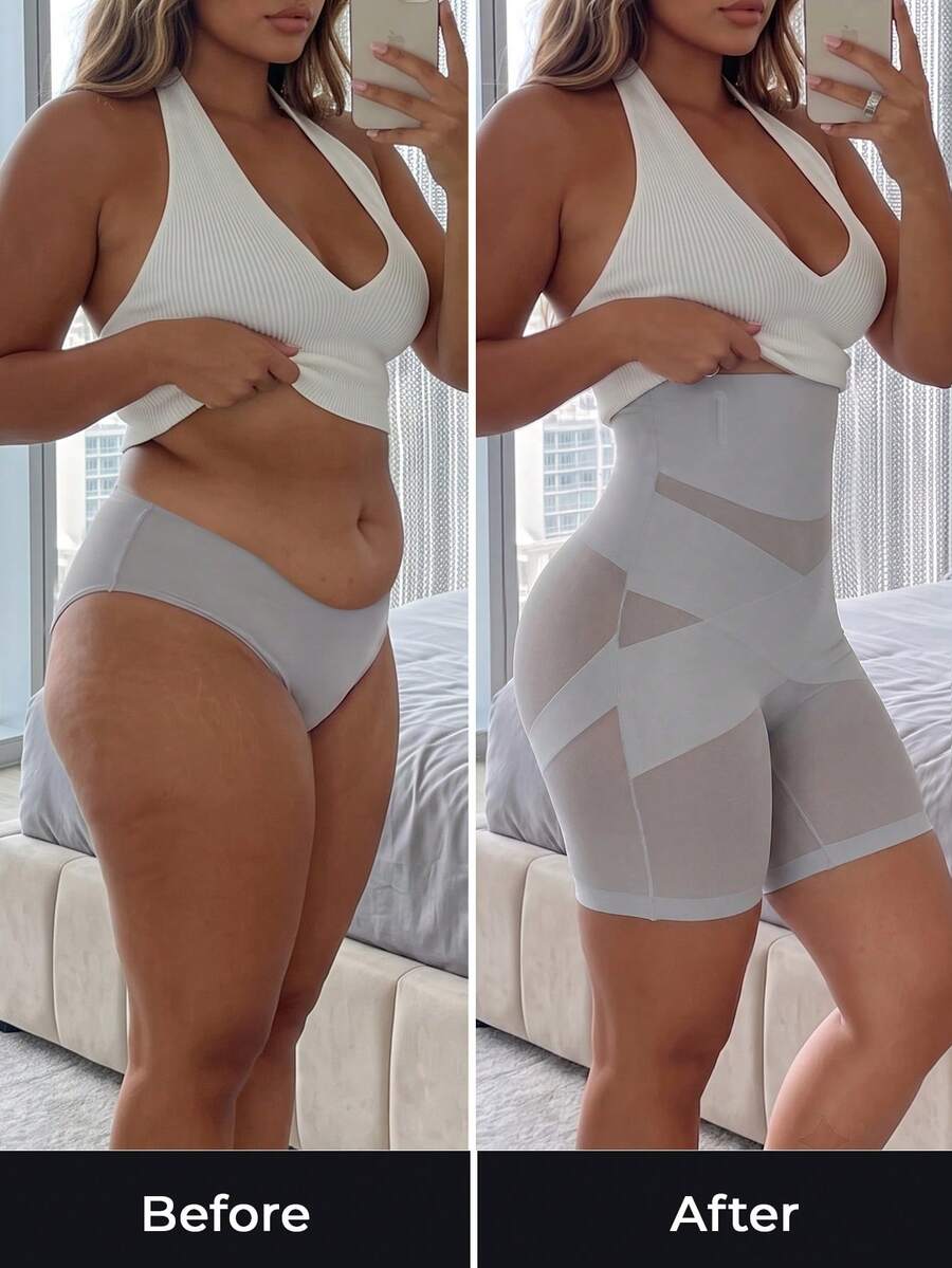 1pc Women's High Waist Tummy Control Seamless Butt Lift Shaping Panties Slimming Underwear Shorts