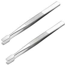 KLONKEE Stamp Tweezers, Stamp And Stamp Tweezers, Stamp Collecting Tools, Flat Head Wide Tip Precision Tweezers, Perfect For Collecting Stamps, Coins, Photos And More - Tweezers - View 2