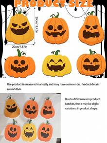 6pcs Thanksgiving Pumpkin Decor Set, Large Pumpkin Porch Sign, Wooden Indoor/Outdoor Decoration For Home Front Door, Stairs, Dining Table Centerpiece, Autumn Harvest Festival, Halloween Party Decoration - Multiple Styles - View 11