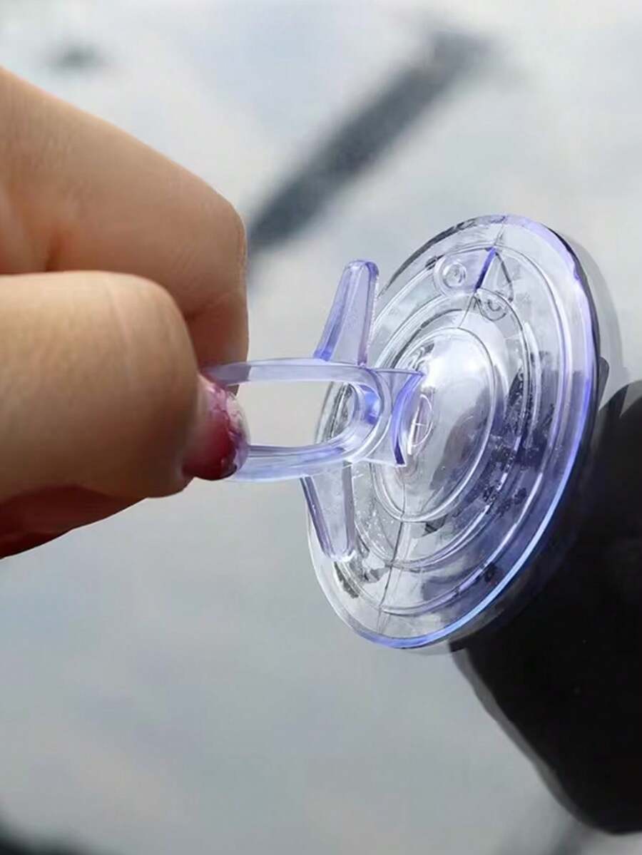 10pcs Glass Suction Cup Hooks, Made Of PVC Material, Suitable For Windows, Windshields, Easy Installation, No Drilling Required For Wall Mounting, Practical Hooks, Multi-Functional Hooks - Multicolor - View 1