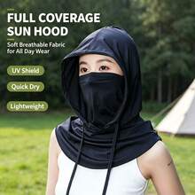 Summer Full Face Mask And Neck Guard, Multi-Functional Detachable Balaclava Mask - Windproof And Breathable Full Face Protection, Suitable For Cycling, Motorcycle Riding And Outdoor Activities. - Black - View 6