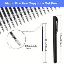 6pcs (1 Empty Pen Holder And 5 Magic Ink Cartridges) Magic Pen And Magic Copy Pen Ink Cartridges, Disappearing Ink Pen With Writing Training Function, Grooved Disappearing Ink Pen For Books, Drawing Book Material - 1 Pen With 5 Refills - View 3