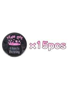 30pcs Gender Reveal Boy Girl Team Brooches, Halloween Button, Gender Reveal Pins, Ghost Pins, Baby Shower Badges, Halloween Decorations, Halloween Party Supplies, Baby Shower Supplies, Suitable For Gender Reveal Party Games And Baby Shower Decorations, Boy Girl Team Brooches - Multicolor - View 12