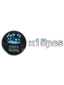 30pcs Gender Reveal Boy Girl Team Brooches, Halloween Button, Gender Reveal Pins, Ghost Pins, Baby Shower Badges, Halloween Decorations, Halloween Party Supplies, Baby Shower Supplies, Suitable For Gender Reveal Party Games And Baby Shower Decorations, Boy Girl Team Brooches - Multicolor - View 9