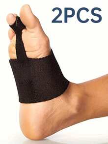 2 buah Penyangga Jari Kaki yang Dapat Diatur dengan Bantalan Lengkungan dan Tumit - Jaring Bernapas dan Tali Penstabil - Unisex, Dapat Digunakan Siang dan Malam - Alat Kaki Ringan dan Nyaman, Dapat Dicuci dengan Tangan, Cocok untuk Olahraga dan Penggunaan Sehari-hari - MultiWarna - View 7