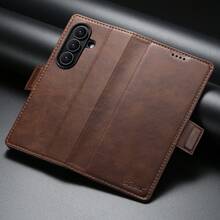 SUTENI 人造皮革卡夾支架錢包 磁吸扣翻蓋手機殼 適用 Galaxy Z Fold 8 Ultra 7 中性款 送親友長輩的節日禮物 - 彩色 - 查看 6