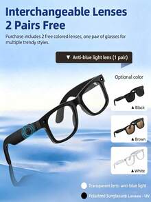 LIGE Smart Glasses: 290mAh Large Capacity Battery, AI Voice Assistant/Photo/Video Recording/Voice Recording/Music Control/Phone Calls/Notification Reminders/AI Translation/Smart Object Recognition - Multi-Functional Fashion Smart Glasses - View 11