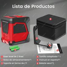 Nivel Láser Autonivelante De 2 Líneas FAGHTO ®   1mm Precisión Ip54 Con Soporte Magnético L Giratorio De 360 ° - Rojo - Ver 10