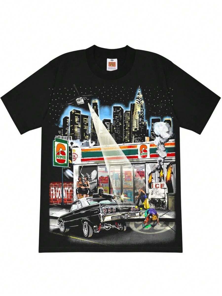 [Soft 100% Cotton] FB County Ghetto Bird Heavy Hard T-Shirt - Black - View 1