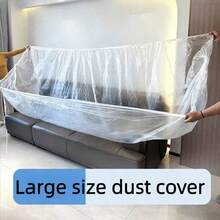 5pcs Large Transparent Furniture Covers, Durable Plastic Material, With Tight Elastic Band, Suitable For All Weather, Protects Sofa, Table And Bench From Rain/Snow/UV Rays - Multicolor - View 1