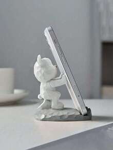 1pc Cute Bear Shaped Phone Stand Decoration, Suitable For Phones And Tablets, Applicable For Desk, Bedside, Living Room, Study, Bedroom, Suitable As Birthday Gift, Graduation Gift And More - Multicolor - View 10
