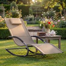 Patio Lounge Chair & Swing Chair - Brown - View 1