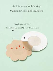 100pcs Unisex Non-Woven Disposable Nipple Covers, Invisible Seamless Comfortable Thin Lightweight Portable Breast Pads For Fitness, Running, Sports, Dress, Daily Commute - Multi-color - View 4
