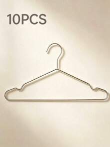 10/20/40pcs 304 Stainless Steel Hangers, Simple Solid Color, Suitable For Home Use - Default - View 7