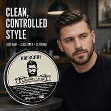 Men's Hair Styling Wax, Water-Based Hair Wax With Flexible Hold And Smooth Finish, Easy To Apply And Restyle For Slick Back, Side Part And Textured Hairstyles, - Hair Styling Wax - View 2