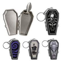 Cabin puff 1pc Coffin-Shaped Mini Ashtray With Flip Lid, Gothic Style, Portable For Outdoor, Car And Other Scenes, Smoking Accessory Gift - One Size Fits All - View 2