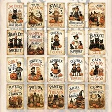 20 Cards - Retro Halloween Mischievous Invitation Postcards -4x6 Inches - Manual Materials - Classic Illustrations, Ladies' Collection Decoration Cards - Suitable For Scrapbook And Handicraft Making - Halloween - View 2