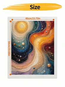 DIY Abstract Galaxy Pearl Quicksand Number Painting Kit (Unframed 8x12 / 16x20 Inches) Acrylic Paint, Suitable For Adult Beginners, Modern Home Wall Decor, Unique Holiday Gift - Sets - View 9