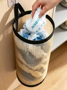 Plastic Bag Dispenser Storage Rack, Suitable For Kitchen, Behind Door Storage, Kitchen Organization, Kitchen Essential, Kitchen Accessories, Bathroom Accessories, Home Kitchen Tools, Kitchen Decor Garbage Bag Storage Hanging Bag Kitchen Plastic Bag - Multicolor - View 8