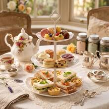 2PCS 3 Tier Cake Stand Afternoon Tea Wedding Plates Party Embossed Tableware - VJO0338-2 - View 6