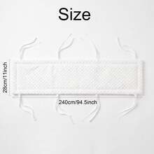 1pc Baby Bed Bean Plush Embroidered Bed Guardrail Bumper, Newborn Anti-Collision Soft Padding Bed Rail, Children's Bed Guardrail Anti-Collision Pad With Bear Embroidery, Multiple Sizes Available - White - View 11