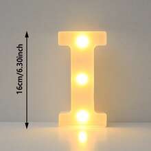 قطعة واحدة من أضواء حروف ماركي LED بحجم 21 سم لديكور المنزل، أضواء حروف ليلية LED لحفلات الزفاف وأعياد الميلاد، مصباح إشارات حروف مضيئة لديكور الفصول الدراسية والسكن الجامعي - أبيض - مشاهدة 42