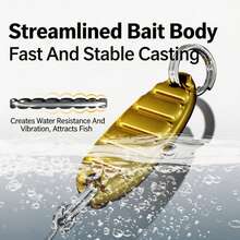 HASIDA Spoon Lures, Suitable For Topmouth Culter, Silver Bleak And Micro Stream Trout, Universal Micro Spoon Lure Small Bait Set - Gold - View 5