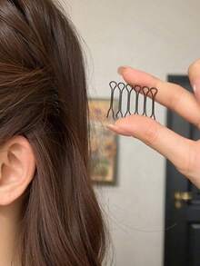 10/6/4/2pcs Seamless Minimalist Hair Clips, Invisible Hair Buckles For High Crown, Princess Style Comb For Bangs And Loose Hair, Fluffy Hair Comb Hair Clips, Suitable For Daily Commute, Work, Date, Party - Multicolor - View 1