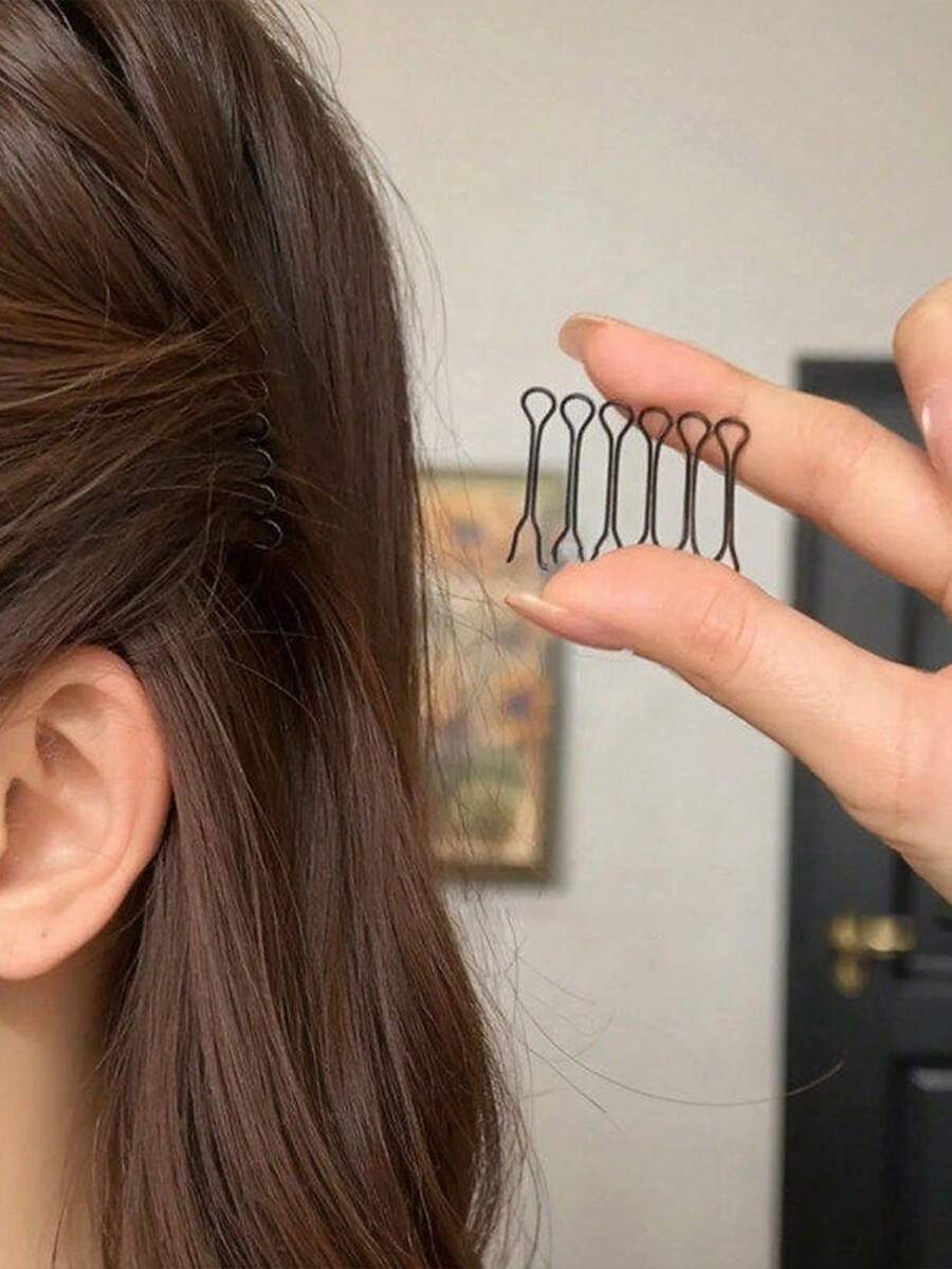 10/6/4/2pcs Seamless Minimalist Hair Clips, Invisible Hair Buckles For High Crown, Princess Style Comb For Bangs And Loose Hair, Fluffy Hair Comb Hair Clips, Suitable For Daily Commute, Work, Date, Party - Multicolor - View 1