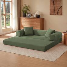 Knochenloses Sofa-Kombinationssitz, Schlafsofa, Das In Ein Schlafbett Umwandelt Werden Kann, Tatami-Bodensofa Für Wohnzimmer, Schlafzimmer Und Wohnungen Klappsofa - Green - View 5