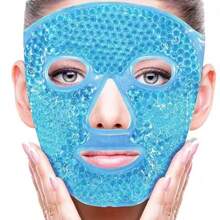 1pc Gel Facial Mask Ice Pack, Dual-Use Hot & Cold Facial Care, Home Relaxation & Sleep Aid, Perfect Gift For Family Or Girlfriend - Multicolor - View 1